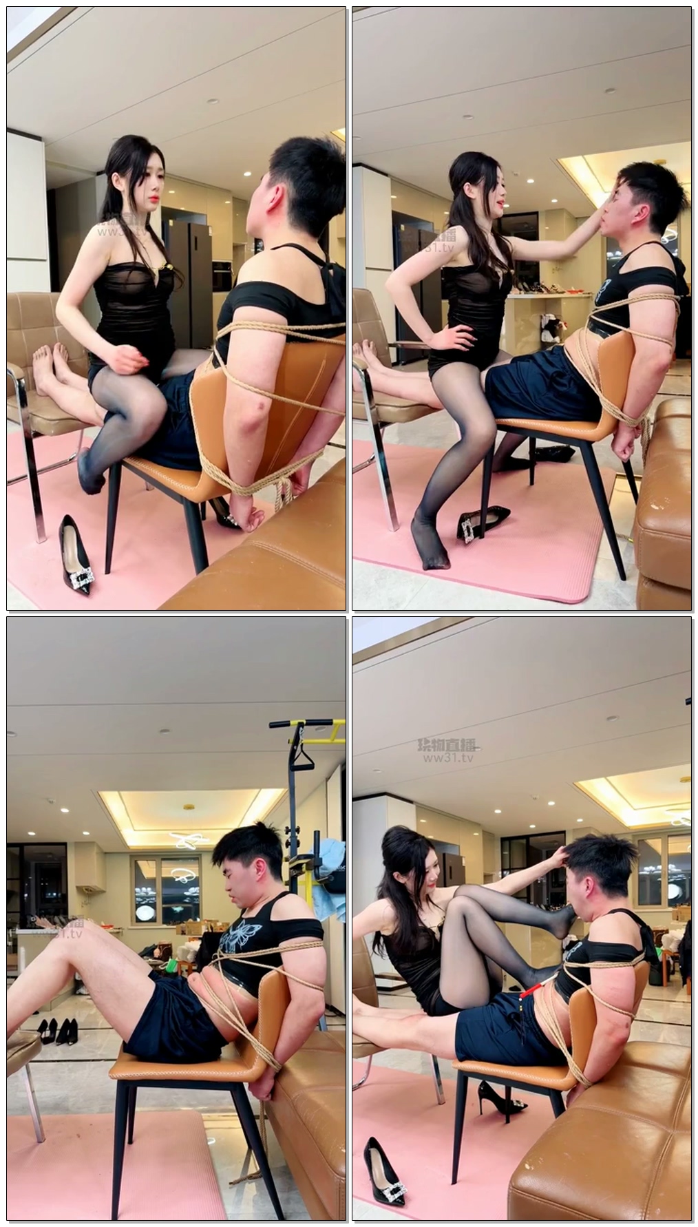 【银儿】耳光专场女神束缚贱狗暴打手脚耳光狠踢踹鞭打赏赐黑丝猛吸除臭舔脚深喉圣水灌食【50分钟】